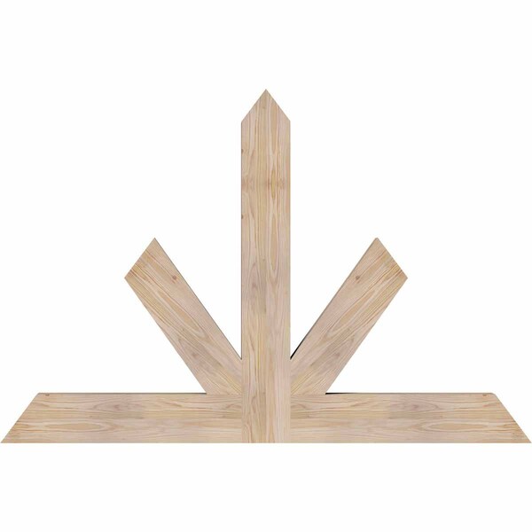 Ekena Millwork Saratoga Smooth Timber Gable Bracket, Douglas Fir, 60"W x 40"H x 3 1/2"D x 5 1/2"F, 16/12 Pitch GBW060X40X0406SAR00SDF - main